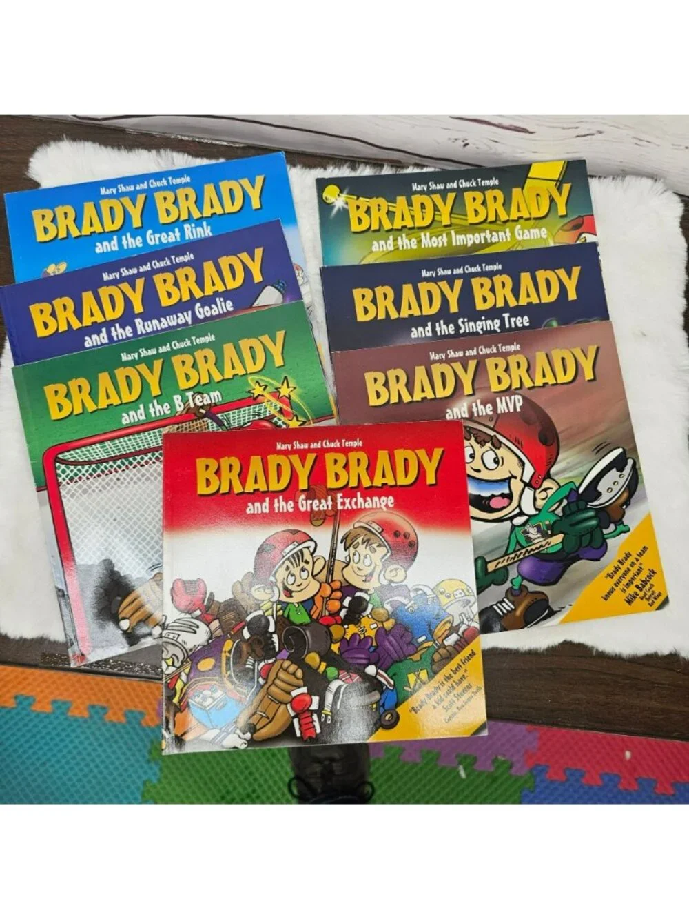 Brady Brady Illustrated Childrens Hockey Book Set By Mary Shaw - Lot Of 7 Titles